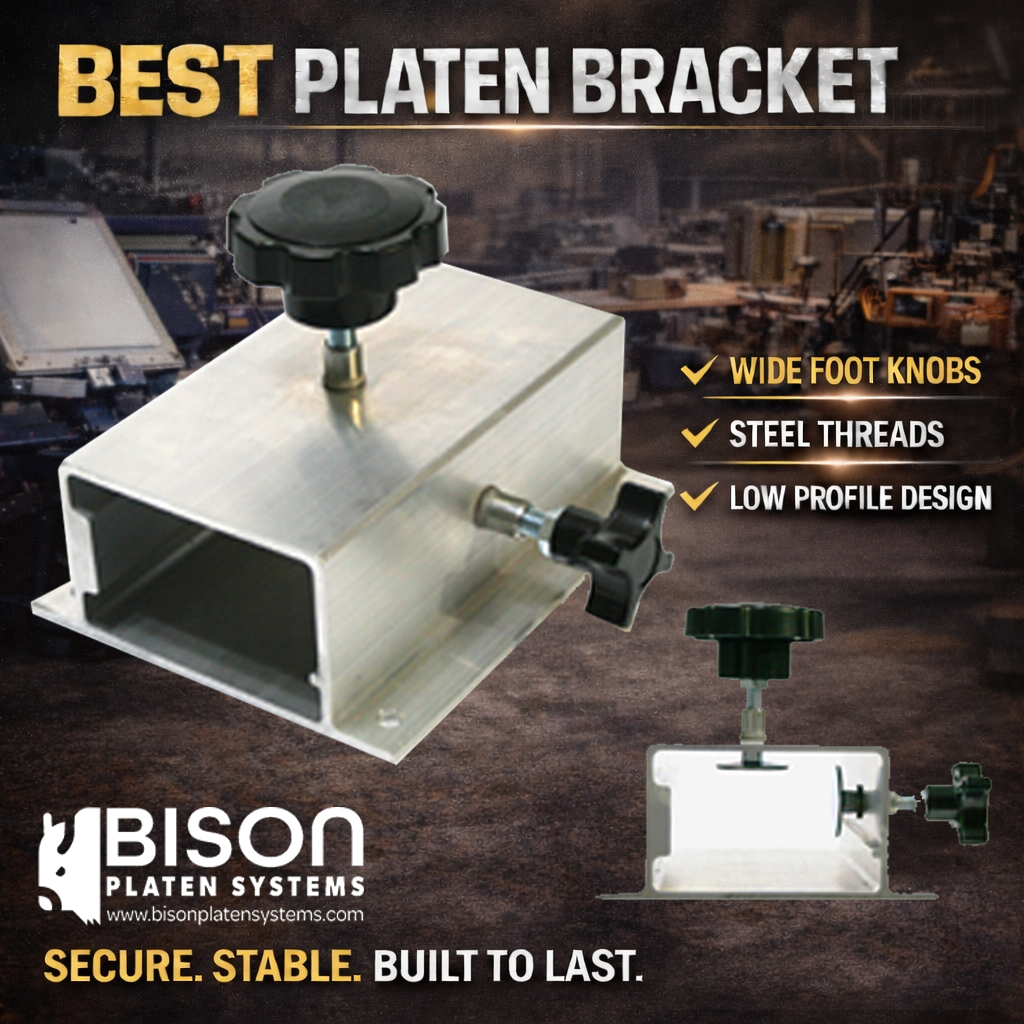 Bison Platen Systems screen printing platen bracket
